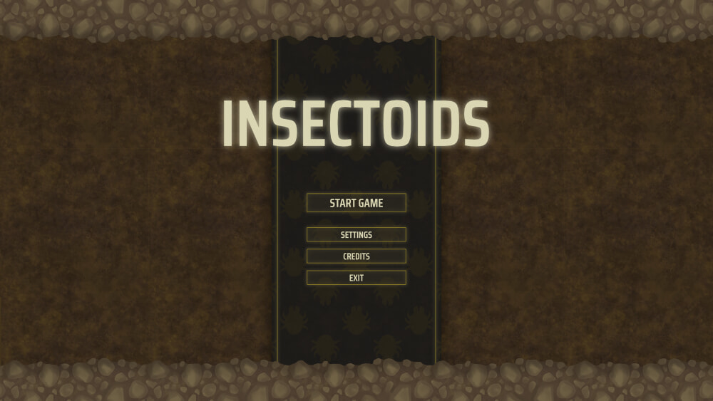 Main menu (game title is a placeholder).