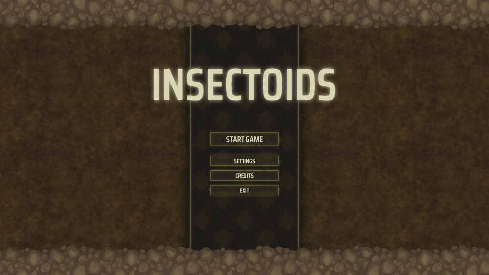Main menu (game title is a placeholder).