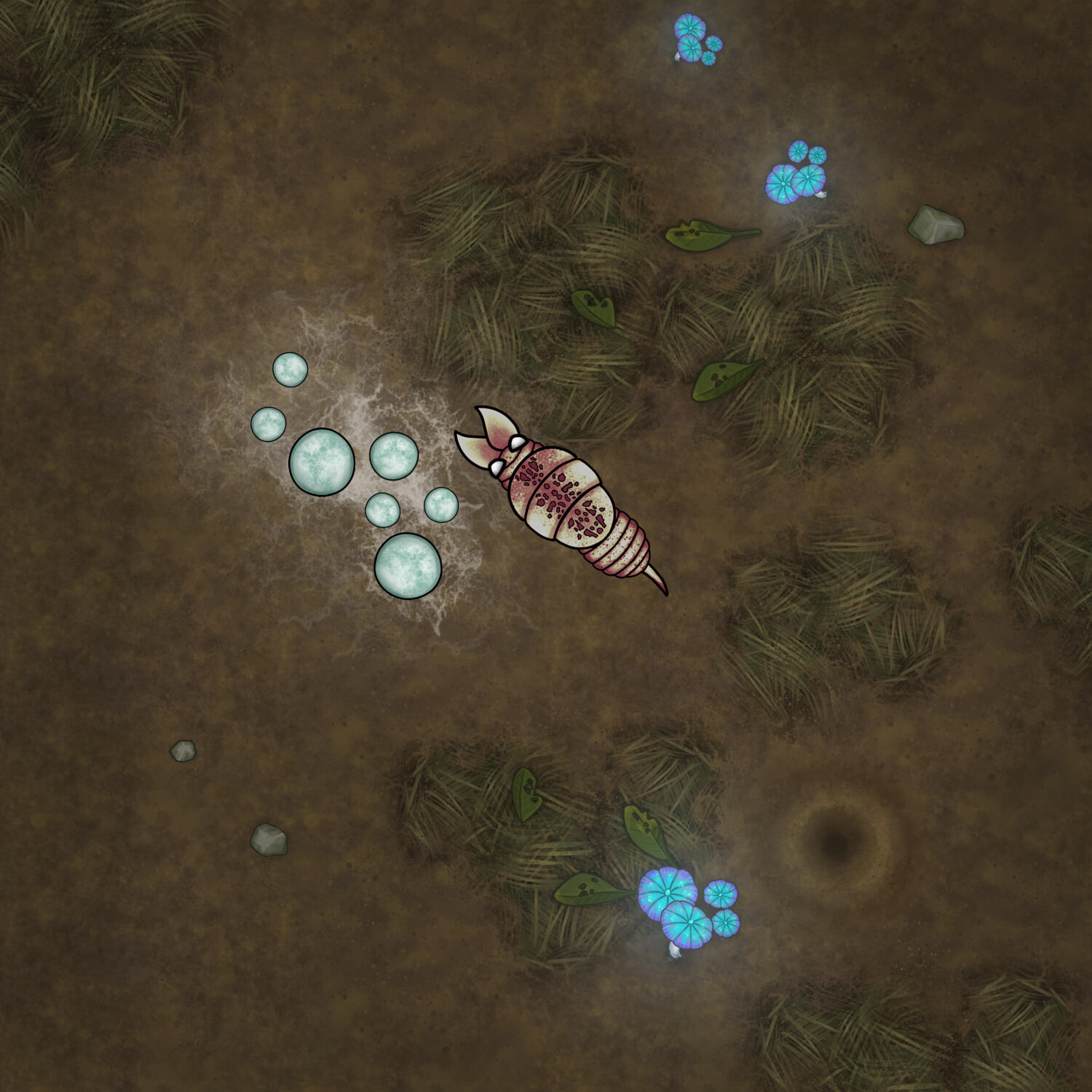 A mockup of the cave system underground.