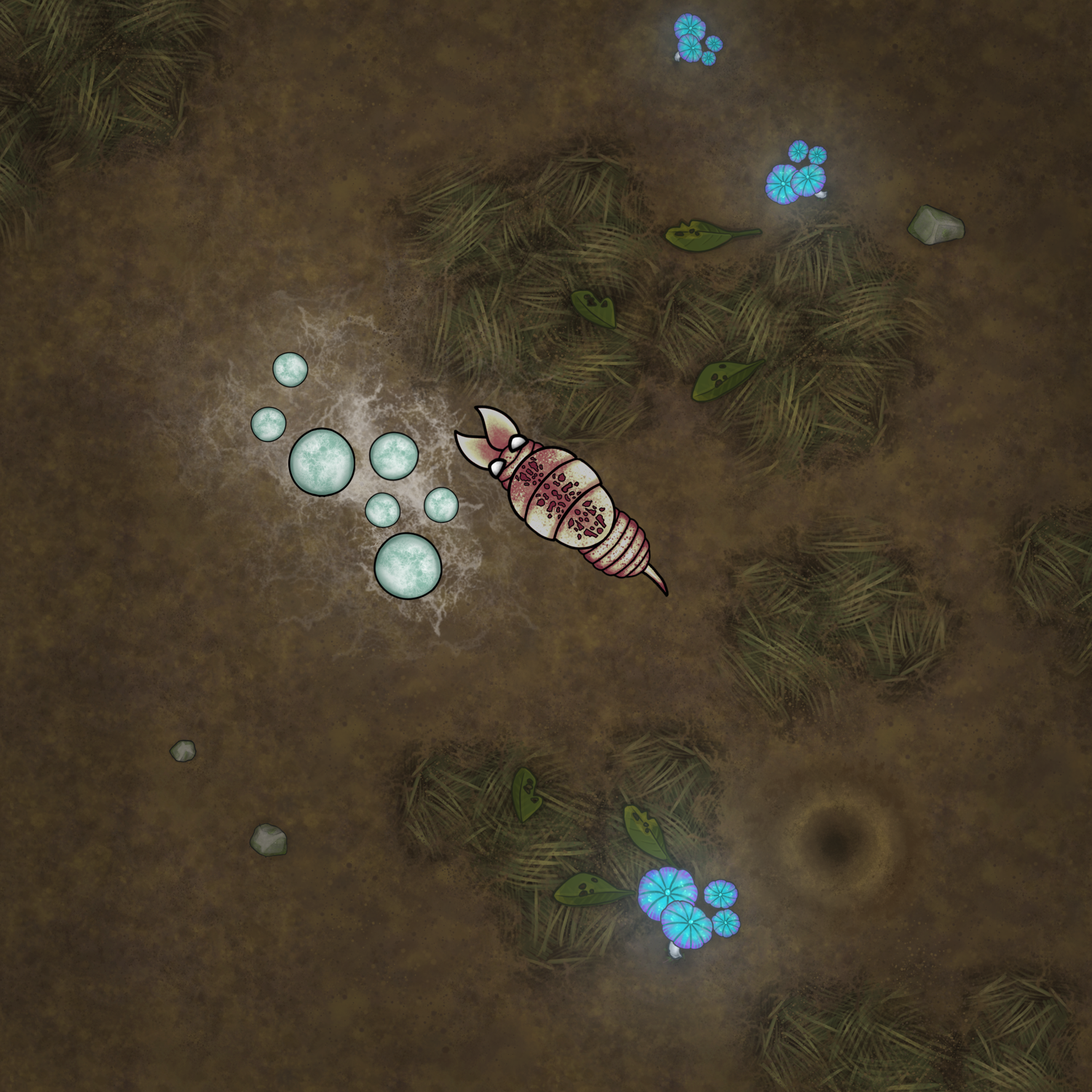 A mockup of the cave system underground.